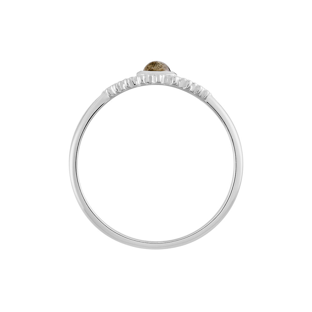 Bague Nyoko Argent Blanc Labradorite -  Femme | Marc Orian
