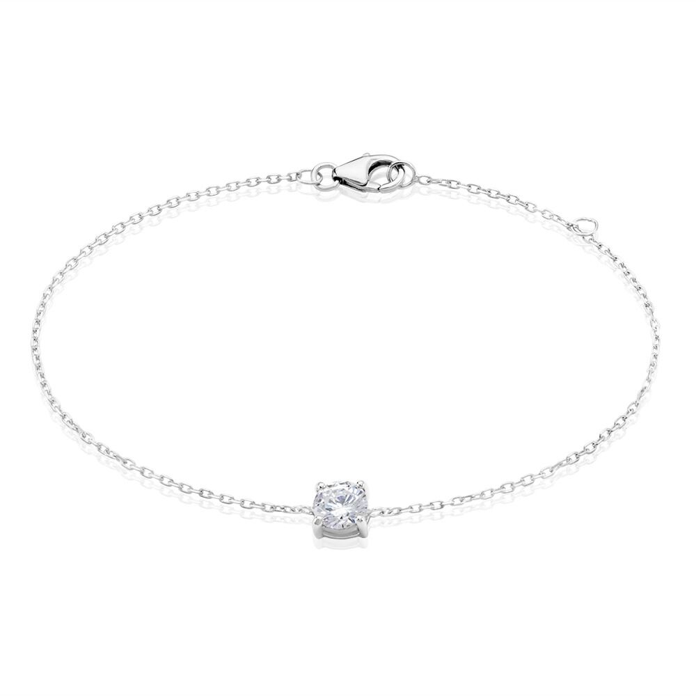 Bracelet Argent Blanc Lylwenn Oxyde De Zirconium - Bracelets chaînes Femme | Marc Orian