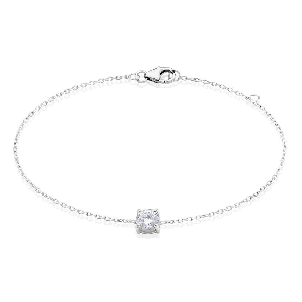 Bracelet Argent Blanc Lylwenn Oxyde De Zirconium - Bracelets chaînes Femme | Marc Orian