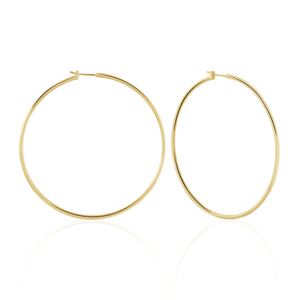 Créoles Ada Lisse Plaqué Or Jaune - Grosses créoles Femme | Marc Orian