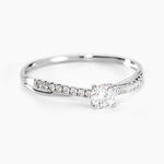 Bague Solitaire Kanel Or Blanc Oxyde De Zirconium - Solitaires Femme | Marc Orian