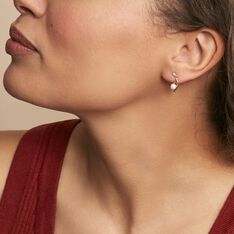 Boucles D'oreilles Pendantes Orientale Or Jaune Perle De Culture - Boucles d'oreilles Pendantes Femme | Marc Orian