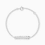 Bracelet Identit&eacute; Esta Maille For&ccedil;at Or Blanc - Gourmettes Enfant | Marc Orian