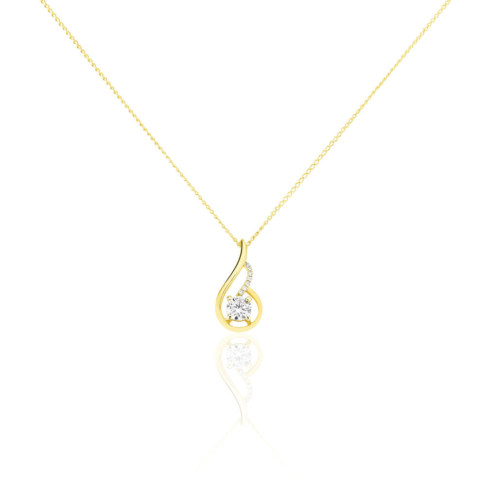 Collier Koline Or Jaune Oxyde De Zirconium - Colliers solitaires Femme | Marc Orian