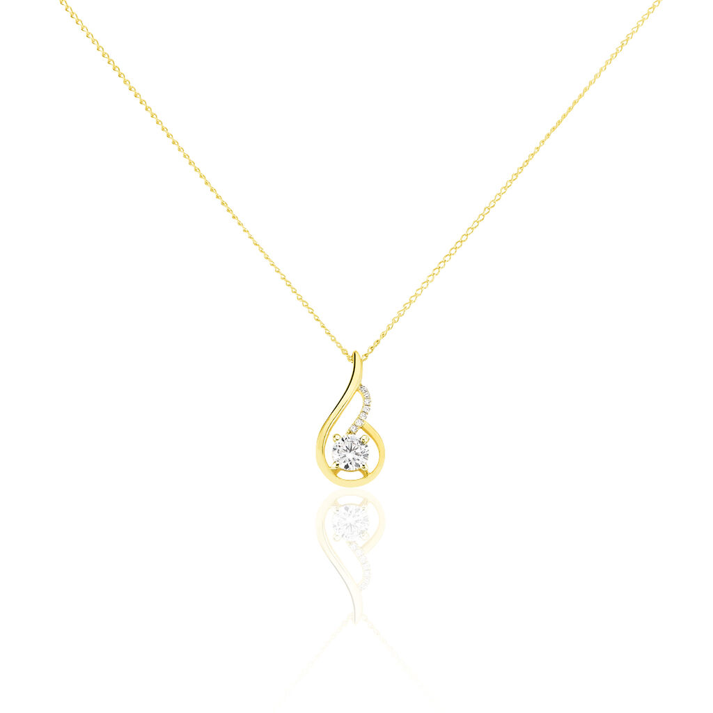 Collier Koline Or Jaune Oxyde De Zirconium - Colliers solitaires Femme | Marc Orian