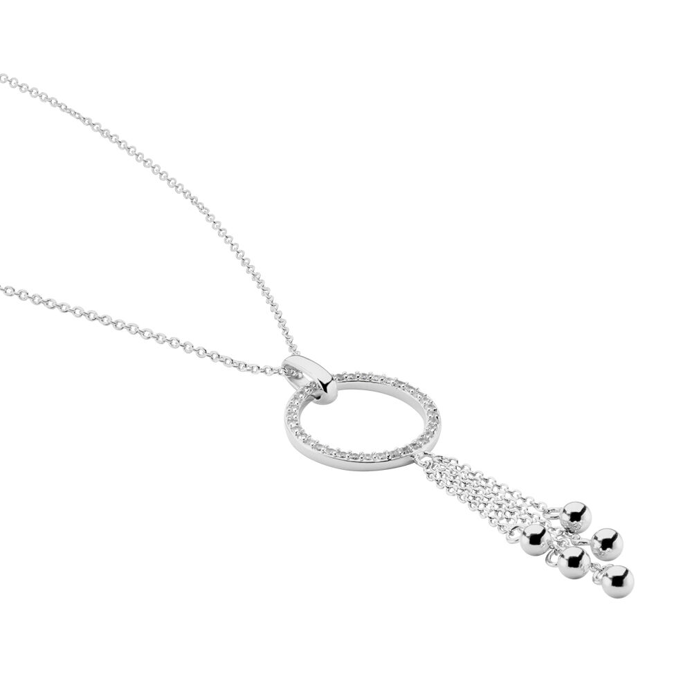 Collier Andde Argent Blanc Oxyde De Zirconium - Colliers avec pierres Femme | Marc Orian