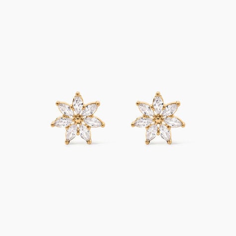 Boucles D'oreilles Puces Mia Plaqu&eacute; Or Dor&eacute; Oxyde De Zirconium - Puces Femme | Marc Orian