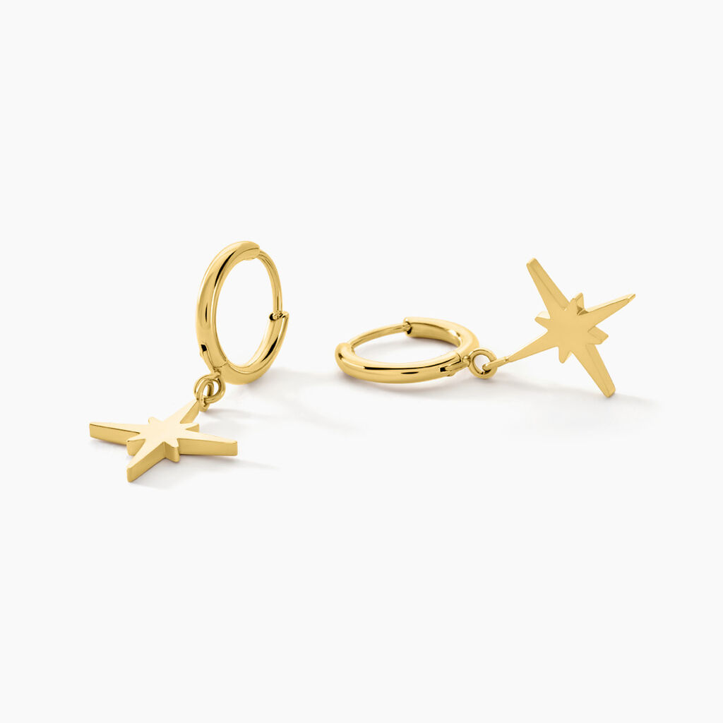 Créoles Aurore Acier Doré - Créoles Femme | Marc Orian