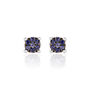 Boucles D'oreilles Puces Kate Or Blanc Saphir