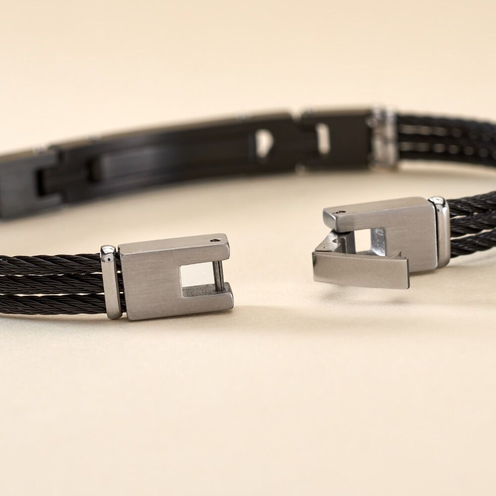 Bracelet Black Acier Blanc - Bracelets Homme | Marc Orian
