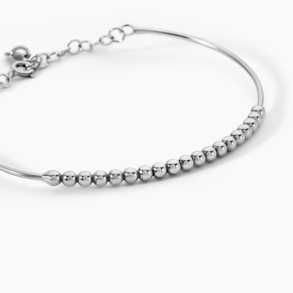 Bracelet Jonc Coralia Argent Blanc - Bracelets joncs Femme | Marc Orian