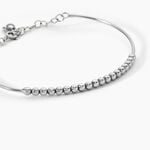 Bracelet Jonc Coralia Argent Blanc - Bracelets joncs Femme | Marc Orian