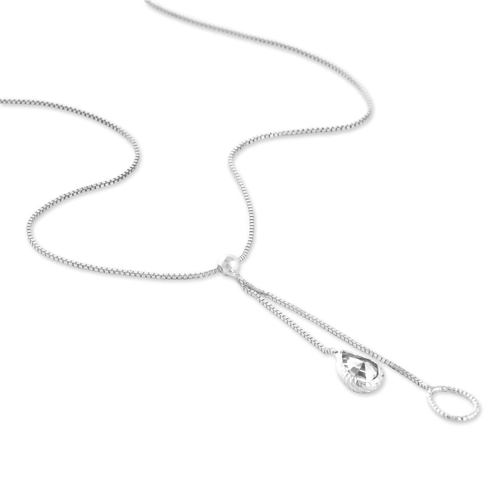 Collier Sela Or Blanc Topaze - Colliers avec pierres Femme | Marc Orian