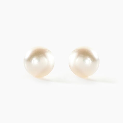 Boucles D'oreilles Puces Kesya Nacres Bouton Or Jaune Perle De Culture - Boucles d'oreilles mariage Femme | Marc Orian