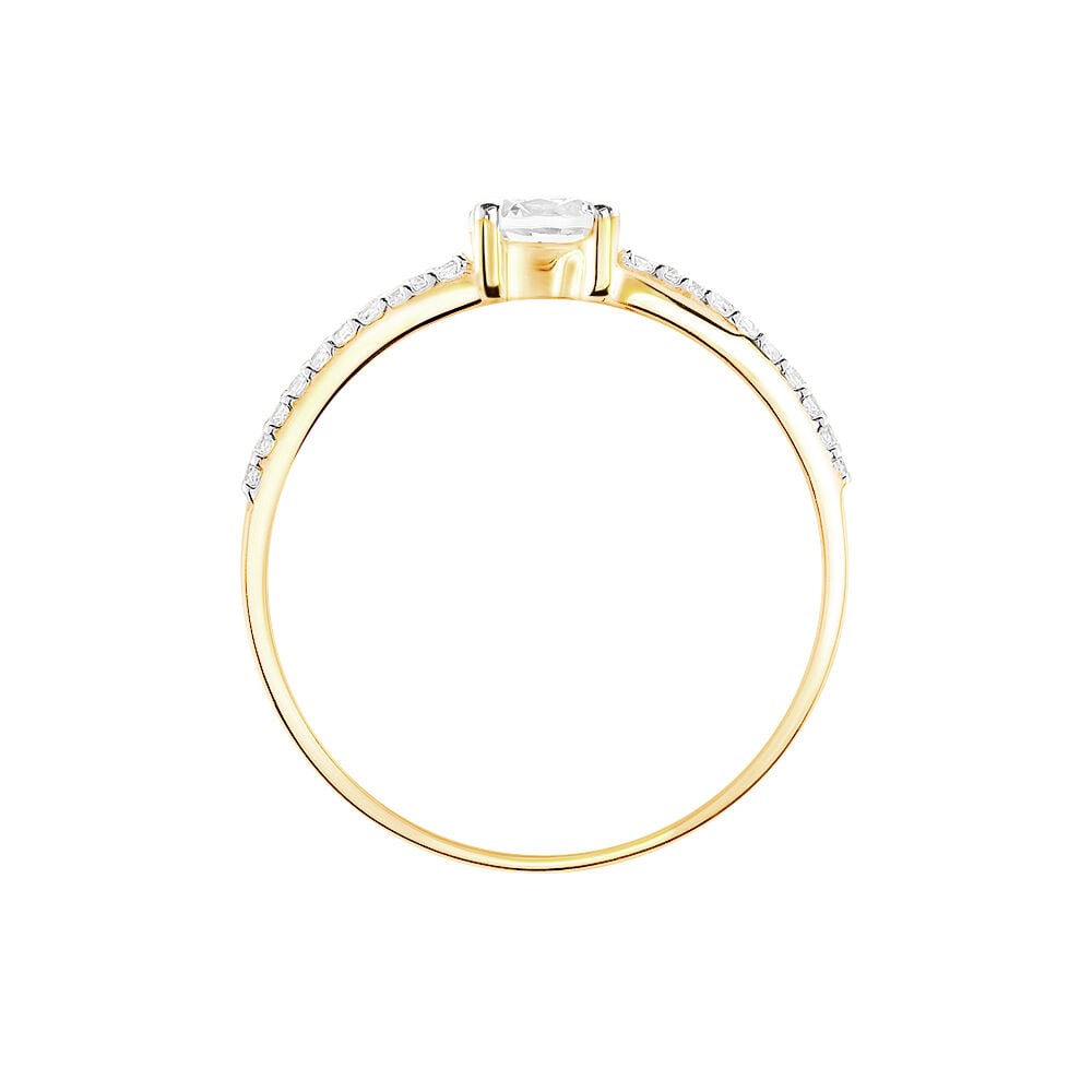 Bague Solitaire Jessa Or Jaune Oxyde De Zirconium - Solitaires Femme | Marc Orian