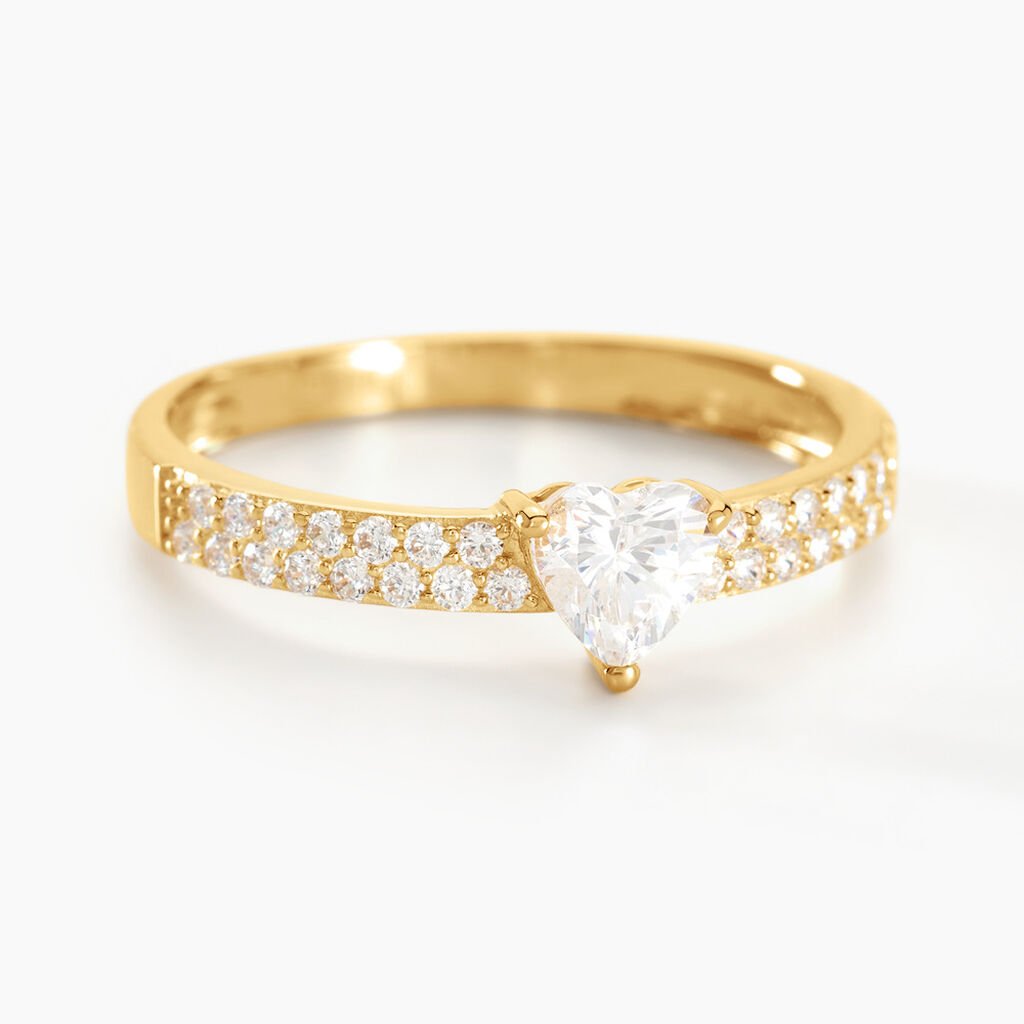 Bague Monelle Or Jaune Oxyde De Zirconium - Solitaires Femme | Marc Orian