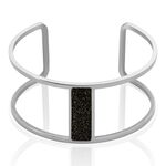 Bracelet Manchette Acier Blanc Maria - Bijoux fantaisie Femme | Marc Orian