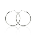 Cr&eacute;oles Carmeline Acier Blanc - Grosses cr&eacute;oles Femme | Marc Orian