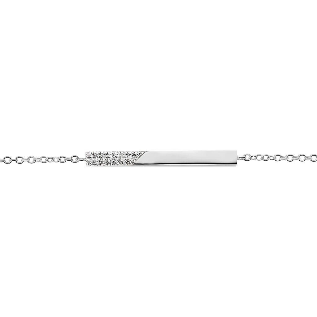 Bracelet Evodie Argent Blanc Oxyde De Zirconium - Bracelets chaînes Femme | Marc Orian
