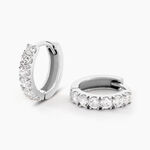 Cr&eacute;oles Andgelina Rondes Or Blanc Oxyde De Zirconium - Cr&eacute;oles Femme | Marc Orian