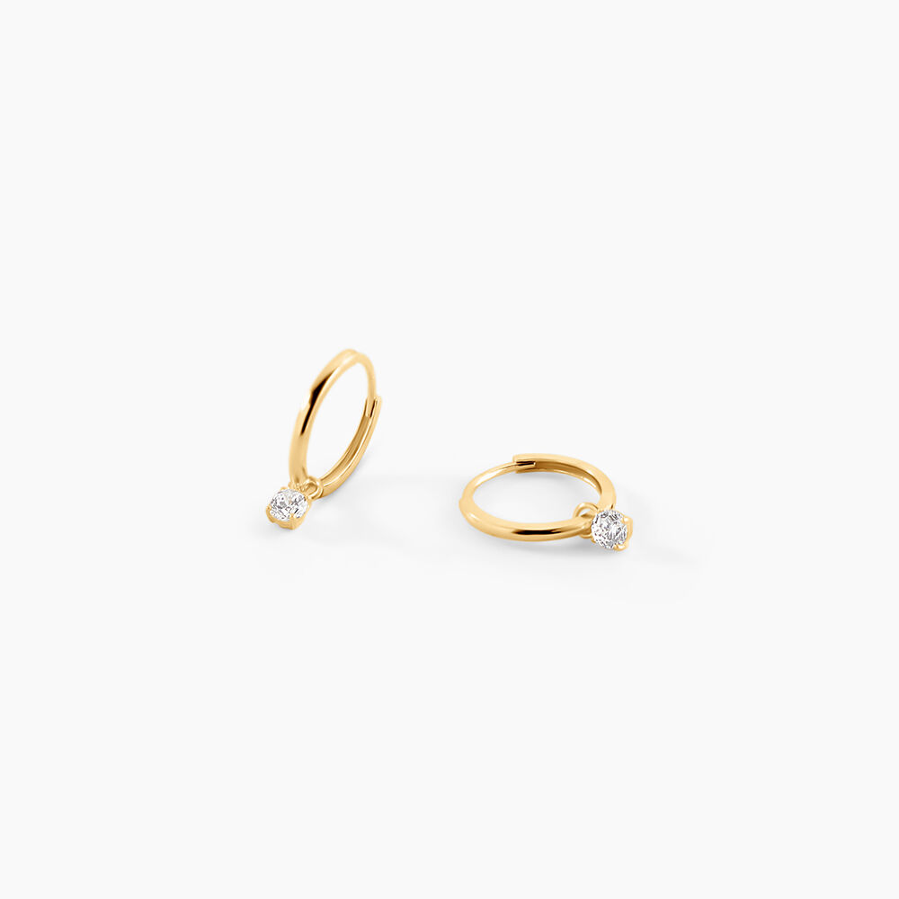Cr&eacute;oles Massimo Or Jaune Oxyde De Zirconium - Boucles d'oreilles pampille Femme | Marc Orian