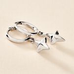 Cr&eacute;oles Spell Argent Blanc - Boucles d'oreilles pampille Femme | Marc Orian