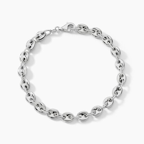 Bracelet Carrus Argent Blanc - Bracelets mailles Homme | Marc Orian