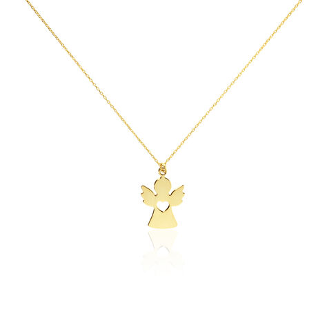 Collier Hallie Ange Et Coeur Or Jaune - Colliers ete Enfant | Marc Orian