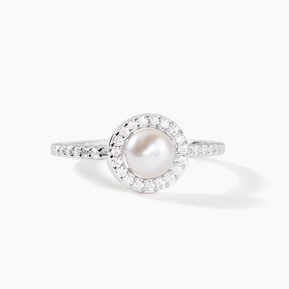 Bague Argent Blanc Suada Perle De Culture Oxyde De Zirconium - Bijoux fantaisie Femme | Marc Orian