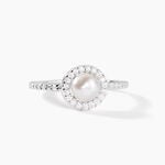 Bague Argent Blanc Suada Perle De Culture Oxyde De Zirconium - Bijoux fantaisie Femme | Marc Orian
