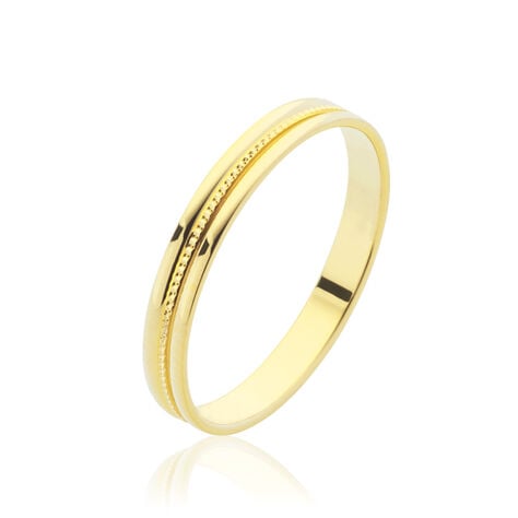 Alliance Perlee Ruban Plat Or Jaune - Alliances duo Unisex | Marc Orian