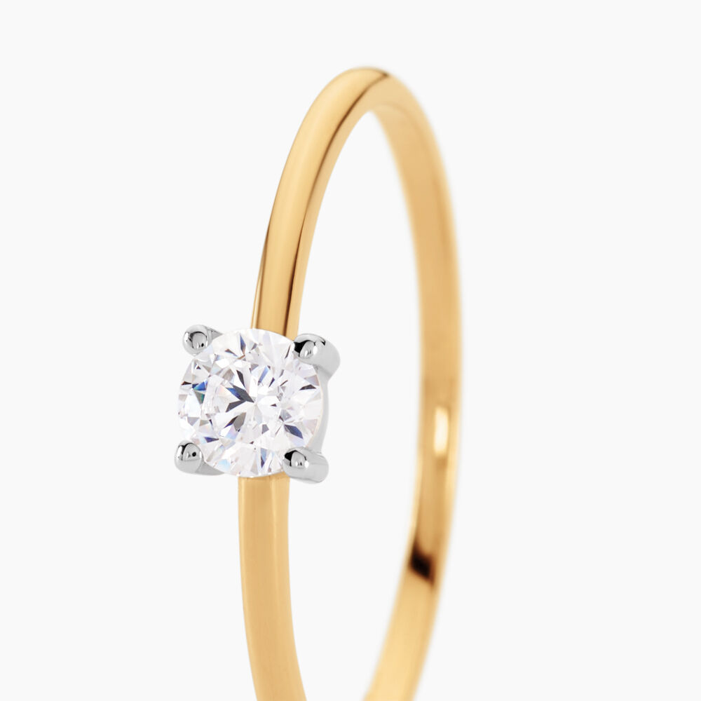 Solitaire Or Jaune Philys Oxyde De Zirconium - Solitaires Femme | Marc Orian