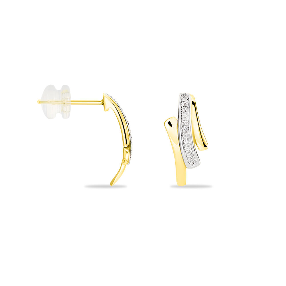 Boucles D'oreilles Puces Melia Or Jaune Diamant - Pendantes Femme | Marc Orian