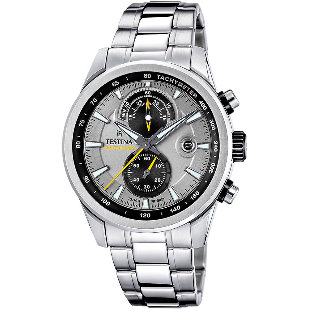 Montre Festina Timeless Chronograph Argenté - Montres étanches Homme | Marc Orian