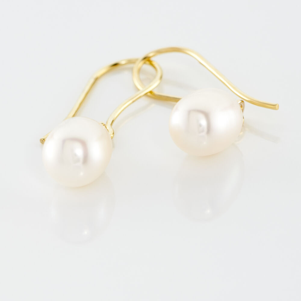 Boucles D'oreilles Pendantes Baroque Or Jaune Perle De Culture - Boucles d'oreilles mariage Femme | Marc Orian