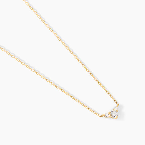 Collier Laurentius Or Jaune Diamant Synth&eacute;tique - Colliers avec pierres Femme | Marc Orian