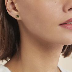 Boucles D'oreilles Puces Argent Blanc Acacia Ambre - Clous d'oreilles Femme | Marc Orian