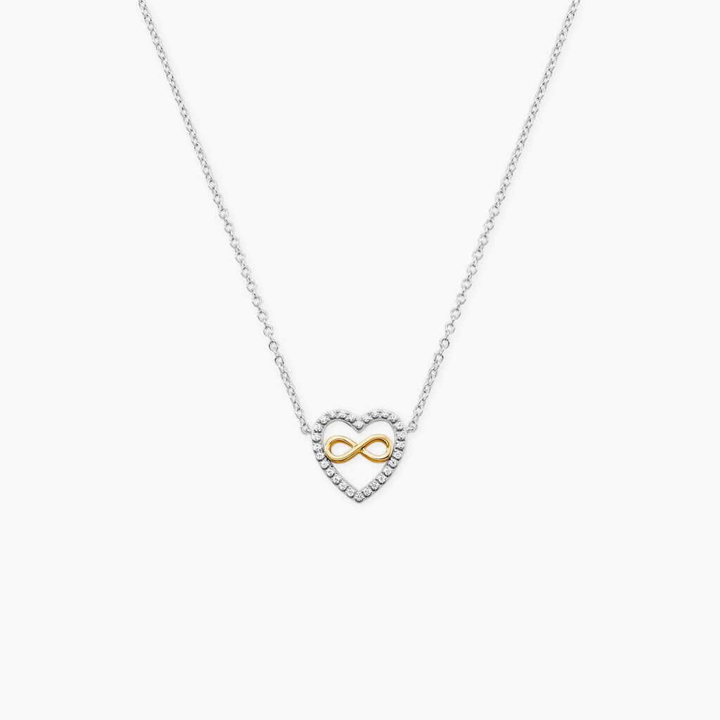 Collier Floe Or Jaune Argent Blanc Oxyde De Zirconium - Colliers avec pierres Femme | Marc Orian