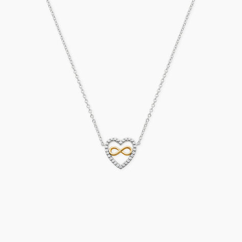 Collier Floe Or Jaune Argent Blanc Oxyde De Zirconium - Colliers avec pierres Femme | Marc Orian