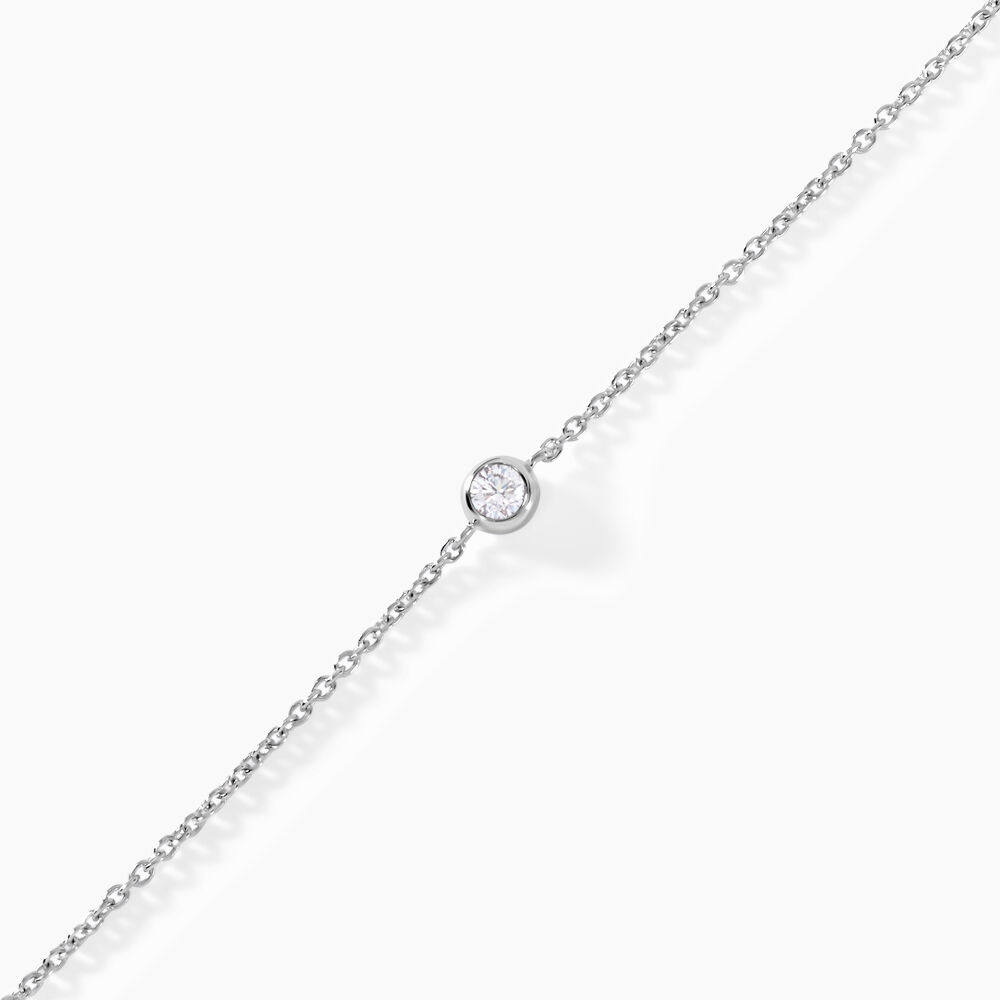 Bracelet Lysana Argent Blanc Diamant Synthétique - Bracelets chaînes Femme | Marc Orian