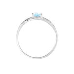 Bague Silucia Or Blanc Topaze Et Oxyde De Zirconium - Bagues pierres fines Femme | Marc Orian