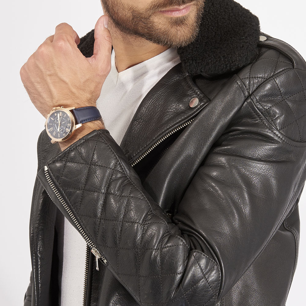 Montre Fossil Grant Bleu - HIMHR1B0160 • Marc Orian | Bijouterie en ligne