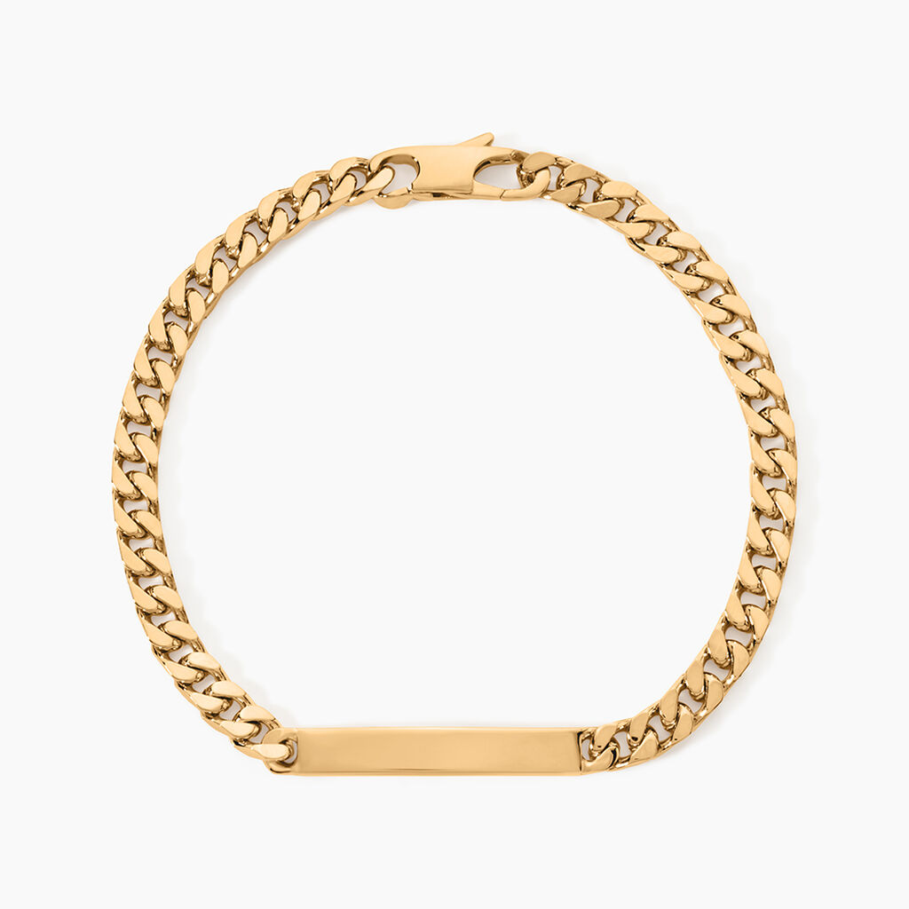 Bracelet Identit&eacute; Clement Plaqu&eacute; Or Jaune - Gourmettes Femme | Marc Orian