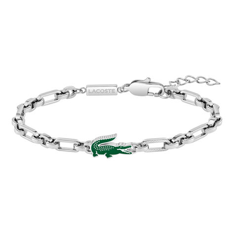 Bracelet Lacoste Arthor Acier Blanc - Bracelets cha&icirc;nes Homme | Marc Orian