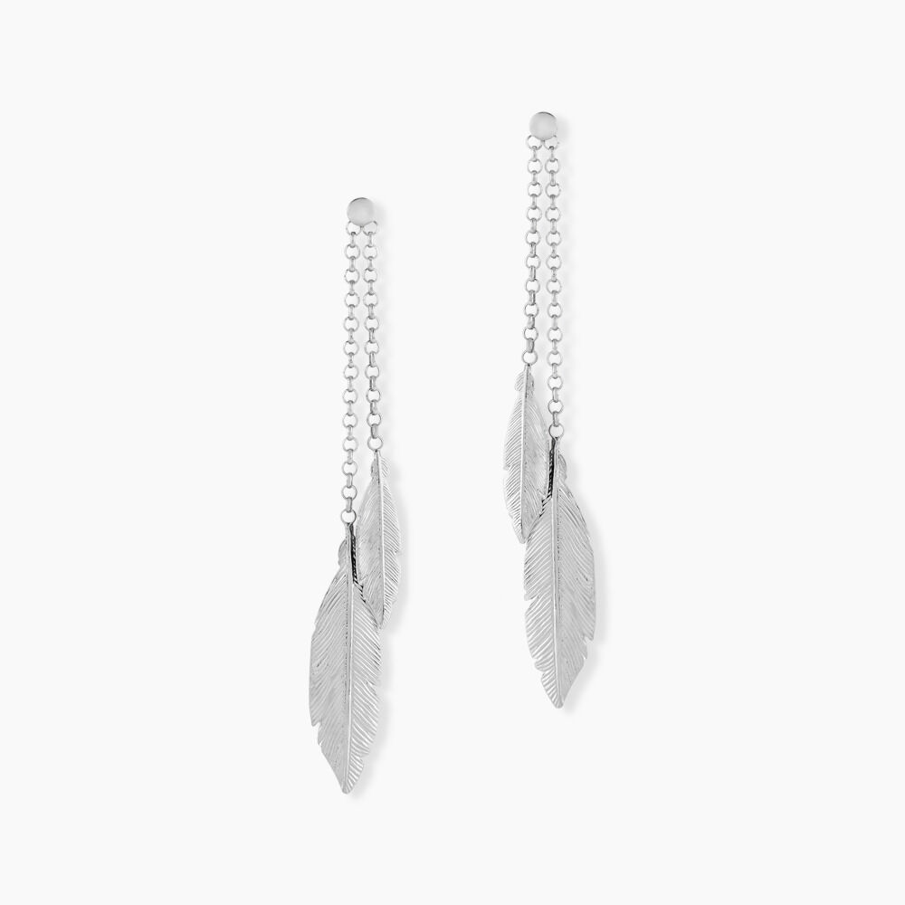 Boucles D'oreilles Pendantes Euriell Argent Blanc -  Femme | Marc Orian