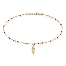 Chaine De Cheville Plaqué Or Jaune Mica Perles De Miyuki - Chaines de cheville Femme | Marc Orian