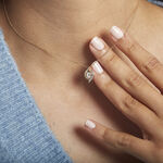 Collier Or Blanc Lydia Oxydes De Zirconium - Colliers avec pierres Femme | Marc Orian