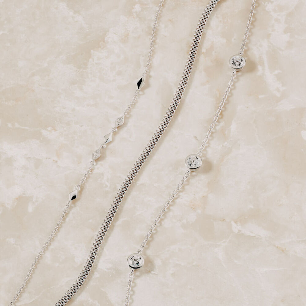 Bracelet Christine Argent Blanc - Bracelets chaînes Femme | Marc Orian