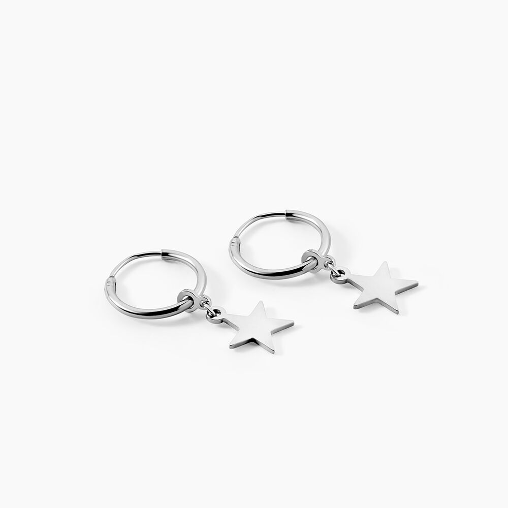 Cr&eacute;oles Elvyn Argent Blanc - Boucles d'oreilles pampille Femme | Marc Orian