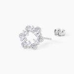 Boucles D'Oreilles Puces Astrea Argent Blanc Oxyde De Zirconium - Puces Femme | Marc Orian